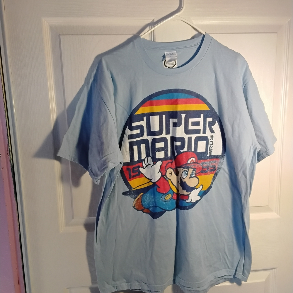 Nintendo Light Blue Graphic Tee